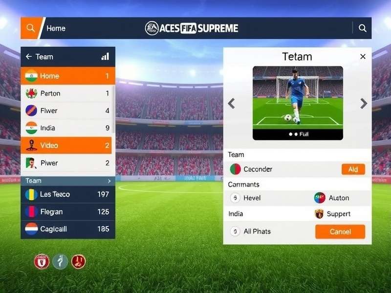 Aces FIFA Supreme team management interface